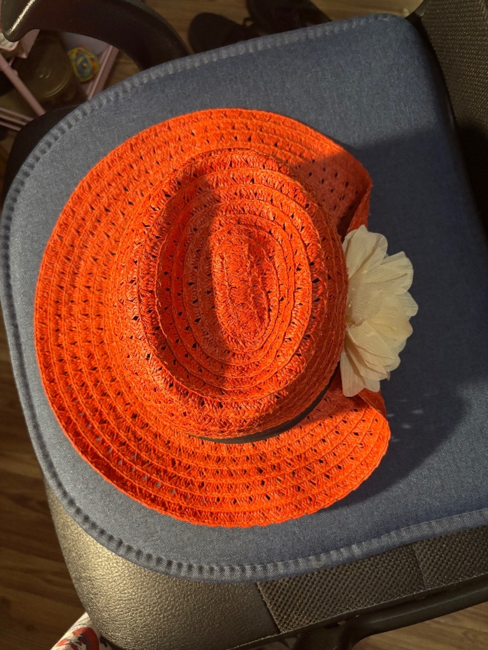 Red Fedora with Flowers